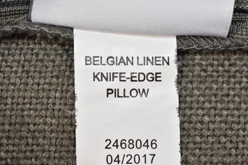 Restoration Hardware RH Belgian Linen Knife Edge Pillow Cover 22x22 Gray Classic - Picture 4 of 6