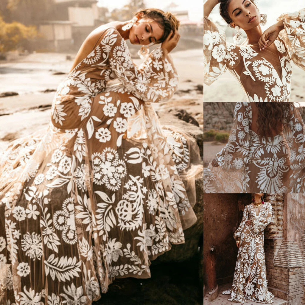 Boho chic top evening gowns