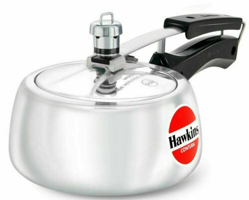 Hawkins Contura Pressure Cooker 1.5 LTR Aluminum Silver Color Best Gift - Picture 1 of 6