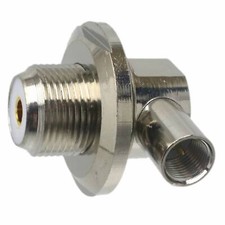Right angle UHF SO239 Female Jack Bulkhead panel To FME Male Plug Coax Adapter