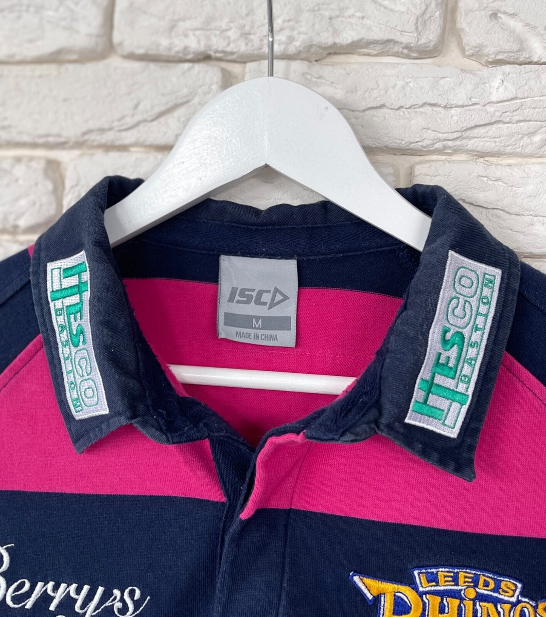 Leeds Rhinos England Vintage ISC Rugby Team Shirt Jersey Men's