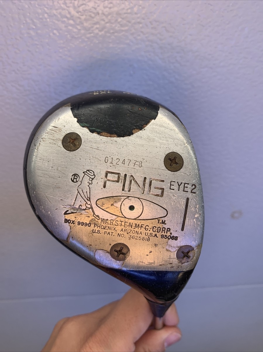 Vintage RH Ping Eye2, Black Dot, 1 Wood/Driver, Heel-Toe Balance w 