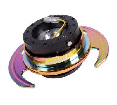 NRG Quick Release QR Gen 3.0 - Black with Neochrome Ring