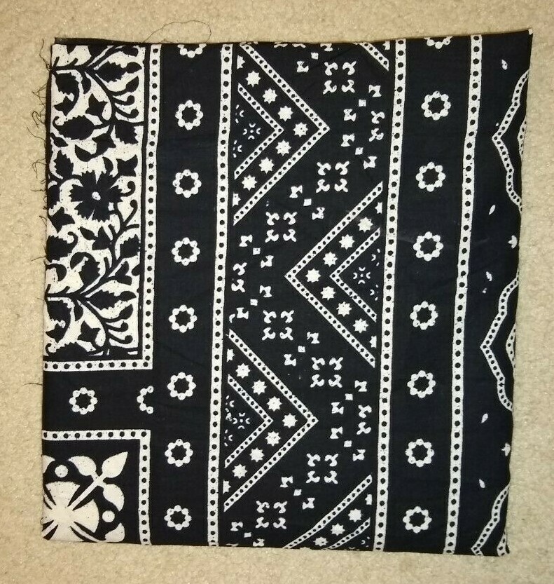 Black AJRAK SINDHI PAKISTAN SHAWL SCARF CHADAR MENS WOMENS UNISEX