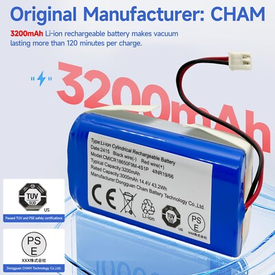 #ad Shark RVBAT850 Battery for R75 R85 RV850 R87 RV871 S87 RV851WV 2 Prongs $19.77