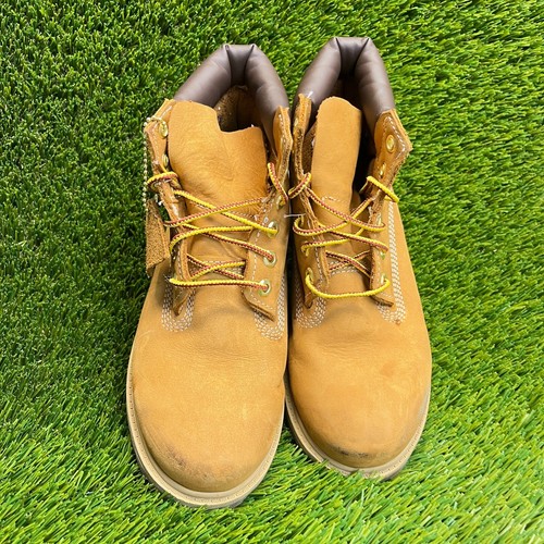 Timberland 6-Inch Premium Boys Size 2.5M Brown Outdoor Leather Waterproof Boots - Picture 6 of 12