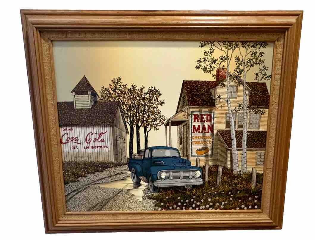 アメリカンヴィンテージ絵画 H.HARGROVE キャンパス地 セリグラフ VINTAGE H. HARGROVE - SERIGRAPH ON CANVAS - 1950s COCA COLA