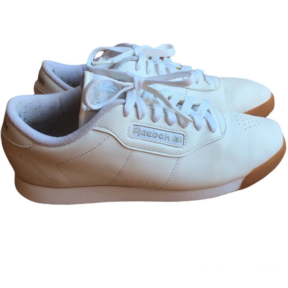 udelukkende TRUE håndled Reebok Classic Sneaker White Retro Princess Gum Sole Sz 8 | eBay