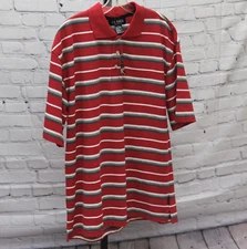 VINTAGE LA Gate Polo Mens Large Striped Red White Collection Style 388-D307C NWT