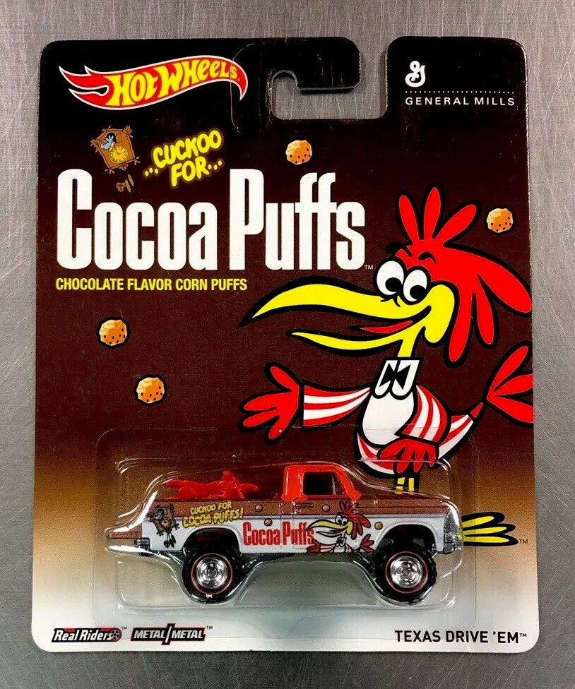 HOT WHEELS GENERAL MILLS TEXAS DRIVE 'EM CUCKOO FOR COCOA PUFFS
