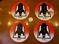 ROCKET FROM THE CRYPT R.I.P Live  Sticker( Lot of 4)—)+ Free Flag Sticker