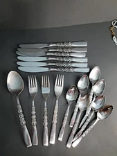  17 piece Northland Stainless Korea REBECCA  Spoons fork Knives Sliverware