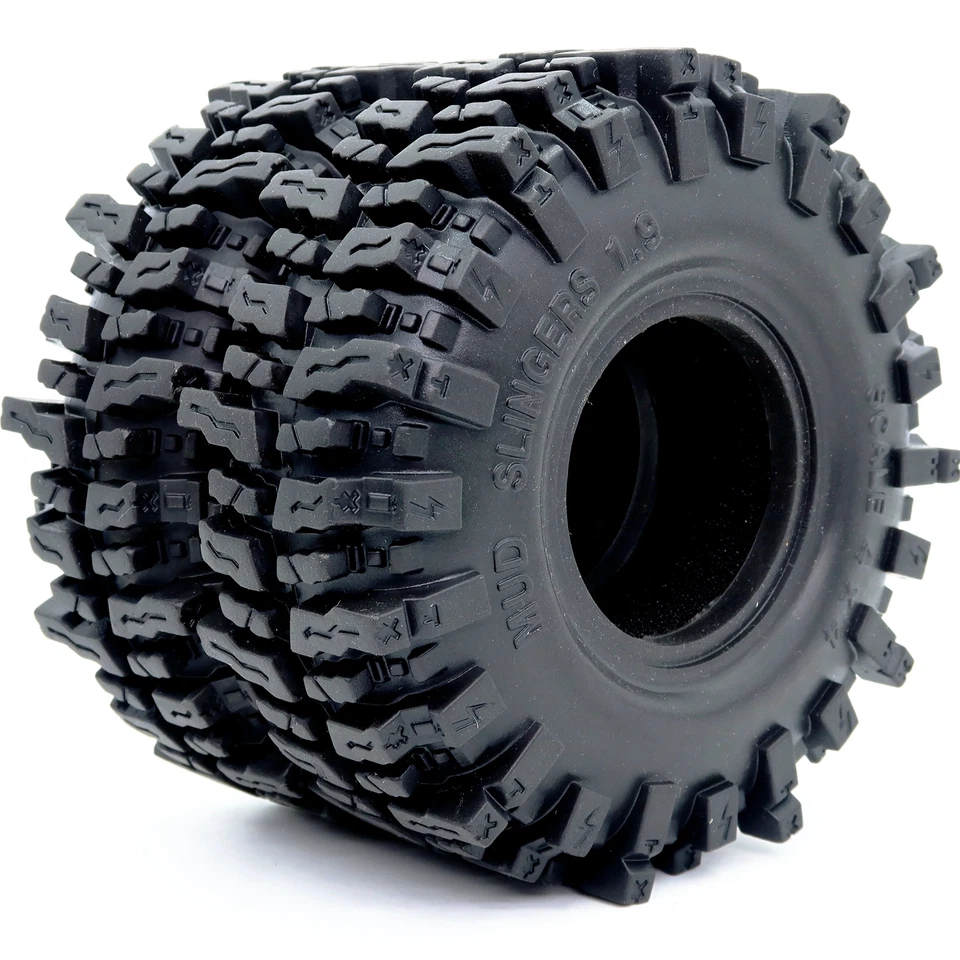 4x RC Soft Sticky 1.9 Mud Slingers Tires Tyre 120mm For RC Crawler SCX10 TRX4 - Image 4 of 4