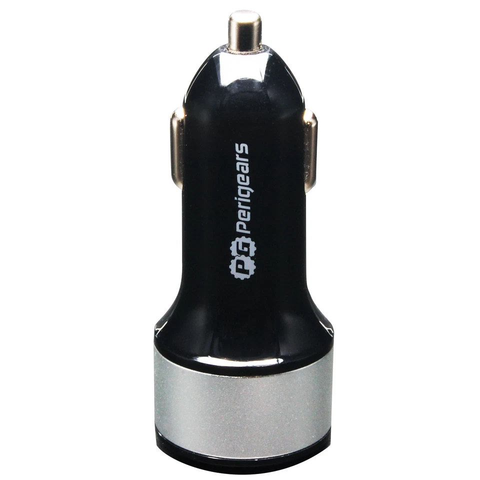 Perigears USB-C 2-Port 5V3A+5V2.4A Car Charger (Cable Included) for Smartphones - Image 2 of 4