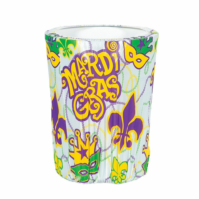 Mardi Gras Plastic Trash Can Cover Party Decor 1 Piece