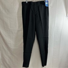Neil Allyn Mens Flat Front Stripe Tuxedo Pants 37 Black
