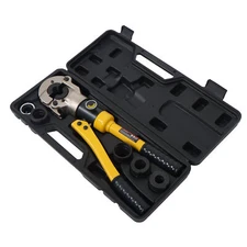 Crimping Tool Hydraulic Pipe Cutter Hydraulic Copper Tube w/1/2" 3/4" & 1" Die