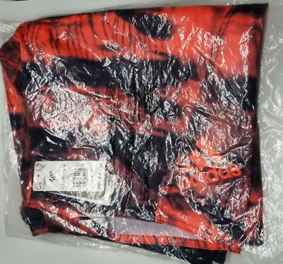 Adidas Board Swim Trunk Strips Orange/Navy Blue Sz 28W-21L 40''Men