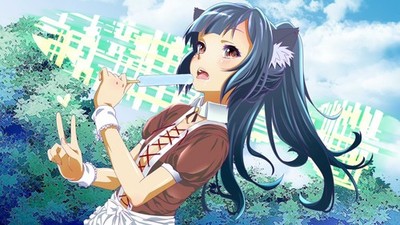 Ice Cream Animal Ears Nekomimi Anime Poster 11x17in Glossy High End Print Decor