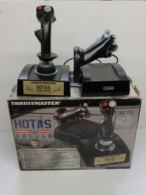 Thrustmaster Hotas Cougar Joystick + Throttle - Full Metal - Boxed - Tested - image 1 of 4