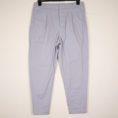 Reiss Men's Grey RAMSAY Pleated Front Elasticated Waist Tapered Trousers W34 L26