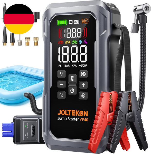 7000A Auto Starthilfe Powerbank FüR Pkw, Starthilfe FüR Alle Benzin Und 12,0L Di-image