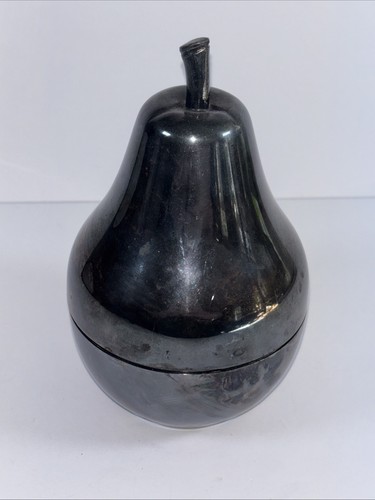 Art Deco VODKA CHILLER: Bicchieri da tiro a forma di pera piatto argento vintage appannati - Foto 8 di 10