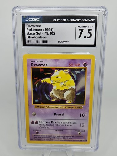 Drowzee (Shadowless) graded CGC 7.5 for sale on eBay