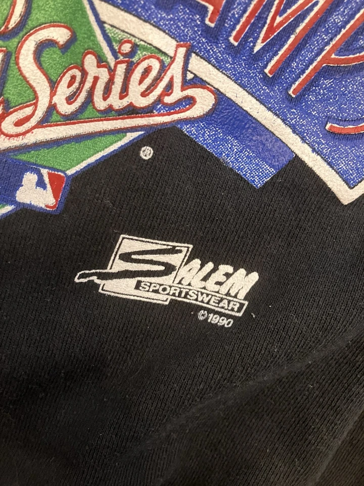 Cincinnati Reds World Series Champions Vintage Crew Neck Sweatshirt 1990 Medium - Image 4 of 4