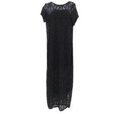 City Chic Cassie Lace Maxi Dress Women S Black Lace Short Sleeve Formal Goth