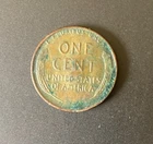 Wheat Penny Front Obverse of coin missing Circulated Estate Find Unusual