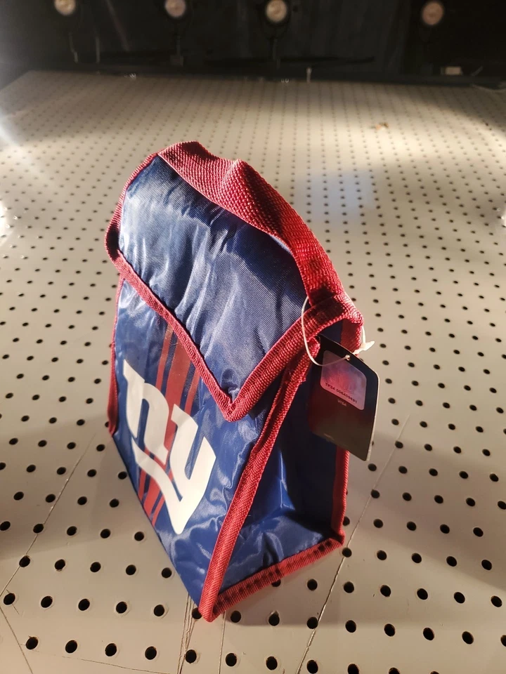 New York Giants Bolsa de Almuerzo Aislada Lado Suave Deportes Refrigerador Rayas Logo NFL Nueva Foto 3 de 4