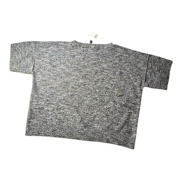 Eileen Fisher Pullover Marled Grey Knit Top Short Sleeves Size Small Petite NWT - Image 2 of 4