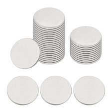 50Pcs 3/8" 10mm Dia. 0.04" 1mm Thick Round Flat Stainless Steel Disc
