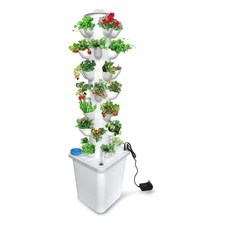 7 Layer 35 Pots Vertical Hydroponic Tower System, Hydroponic Grow Tower Kit w...