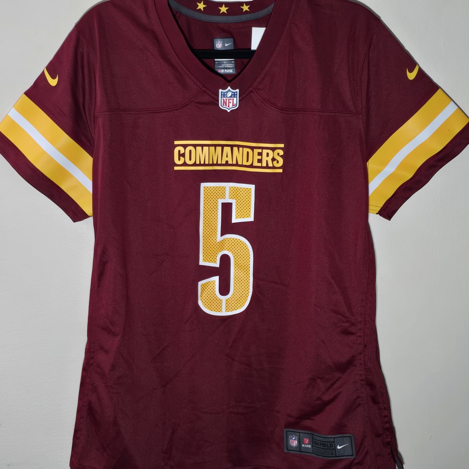 (New) Jayden Daniels Washington Commanders Nike Game Jersey Women's XL NWT READ (44.99 USD) (New) Jayden Daniels Washington Commanders Nike Game Jersey Women's XL NWT READ (44.99 USD)