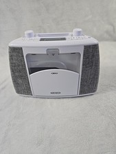 JENSEN Portable Bluetooth CD Radio Music System W/ Aux. - White CD-565
