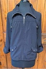 Zenergy by Chico's Black Full Zip Basic Jacket w/ Pockets Long Sleeve - Size 1