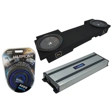 02-13 GMC Sierra HD Crew Truck Kicker CompR CWR12 Dual 12 Sub Box HA-A1500.1