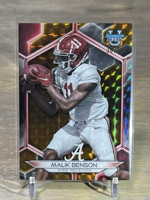 2023 Bowman’s Best University Malik Benson Gold Geometric Refractor #36/50