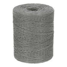 Natural Cotton Raffia Yarn 328Yard, Craft Raffia Ribbon Crochet Yarn, Dark Gray