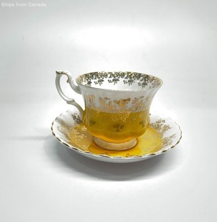 Royal Albert Regal Series Yellow Gold Tea Cup & Saucer