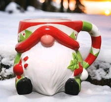Certified International Holiday Figural Gnome Mug 18 OZ NEW Christmas Holiday