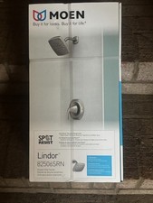 Moen Lindor Brushed Nickel 1-Handle 6.19-in Shower Faucet with Valve 82506SRN