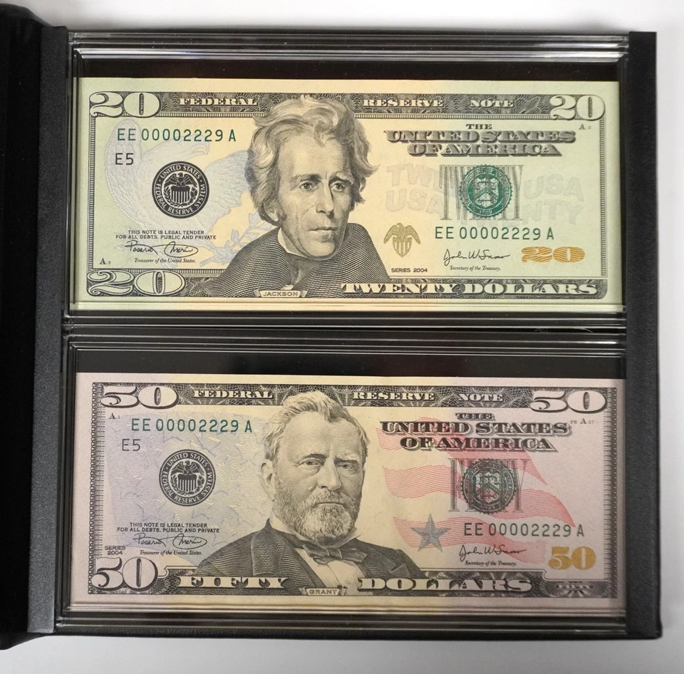 SERIES 2004 RICHMOND EVOLUTIONS SET, MATCHING $20 & $50 SERIAL NUMBERS - Image 2 of 4