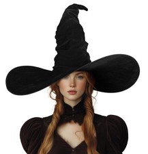 Witch Hat Halloween Black Witches Green for Women Adult Wizard 24-inch Large ...