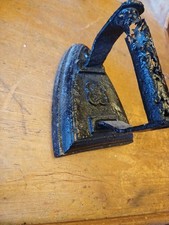 Nice Victorian Cast Iron Flat Sad Iron No 6 Painted Black
