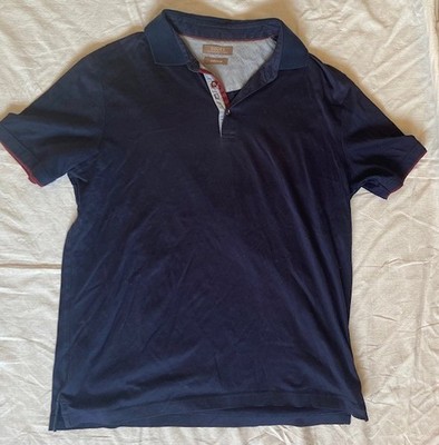 DIGEL Herren Poloshirt Gr. 50 Navy Baumwolle mercerisiert Kurzarm Top