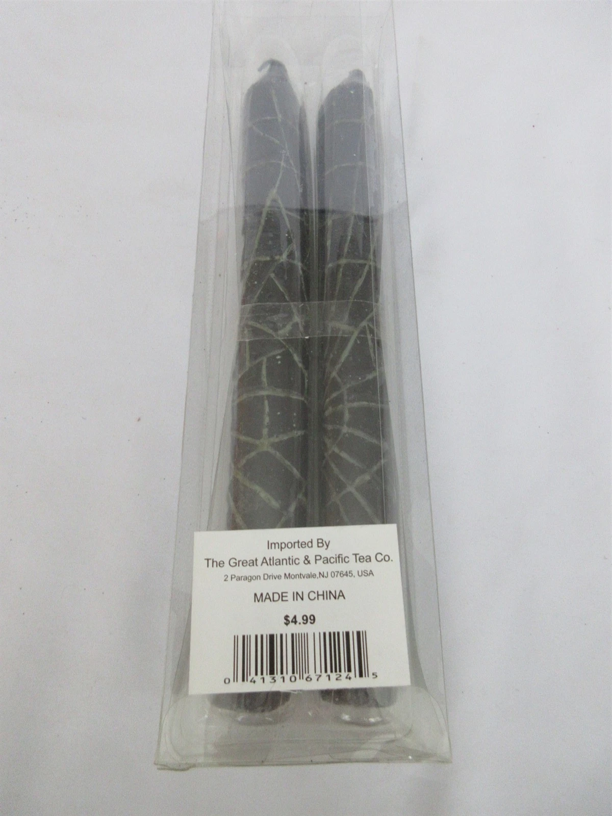 vintage Halloween Black Spider Web Candles new lot of 2 image 3
