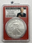 2023-(W) Silver Eagle PCGS MS70 Joe Biden Red Label Red Core